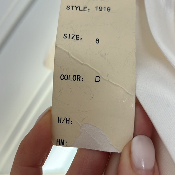 Casablanca off-white satin wedding gown - Picture 8 of 16